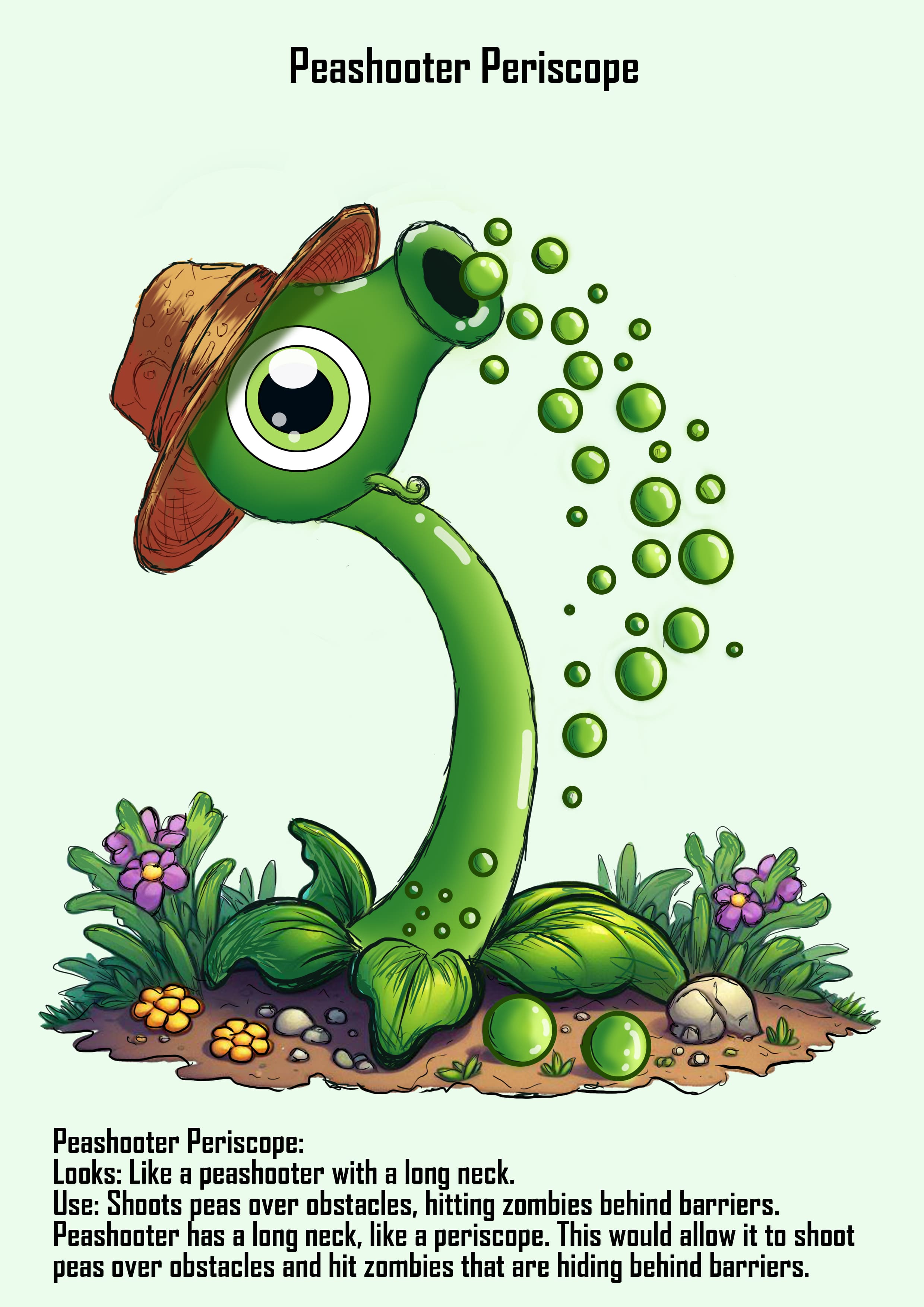 Peashooter Periscope Character